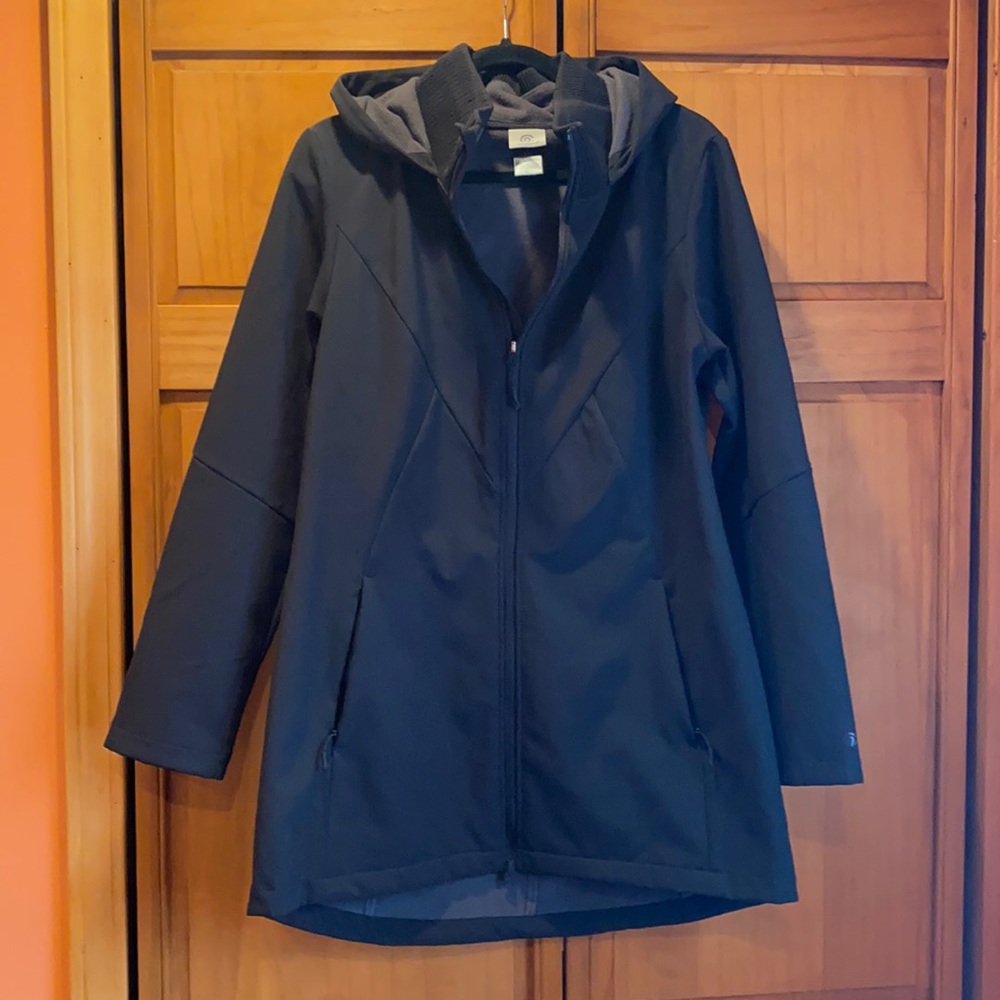 Champion C9 long black hooded jacket
